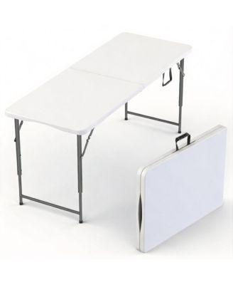 5.5 Feet Foldable Portable Table Steel Handle Indoor Outdoor Utility