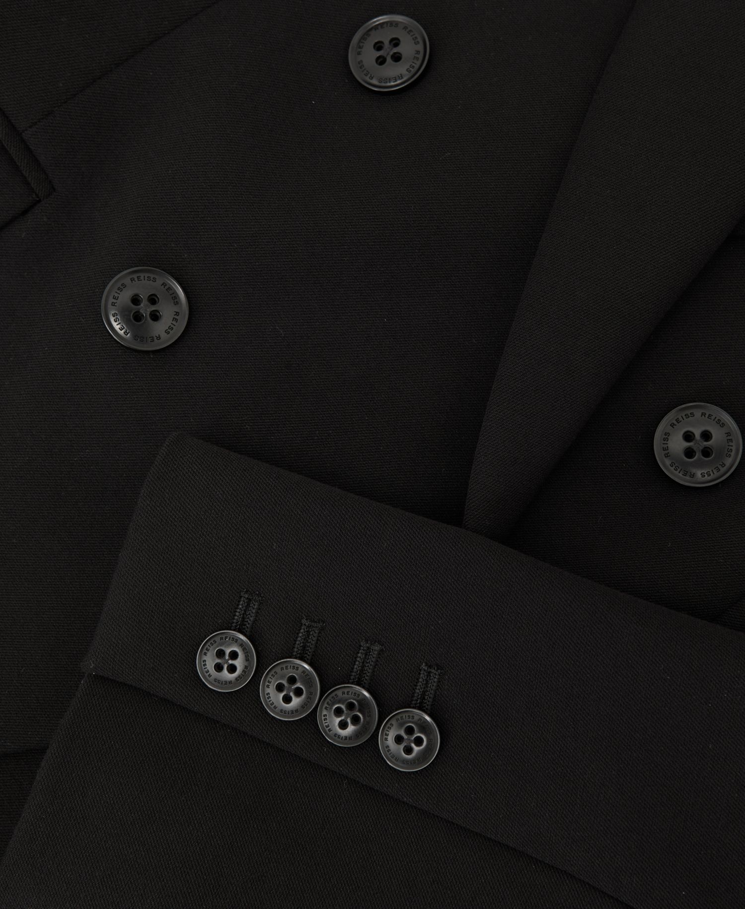 Petite Gabi Double-Breasted Peak-Lapel Button-Cuff Blazer