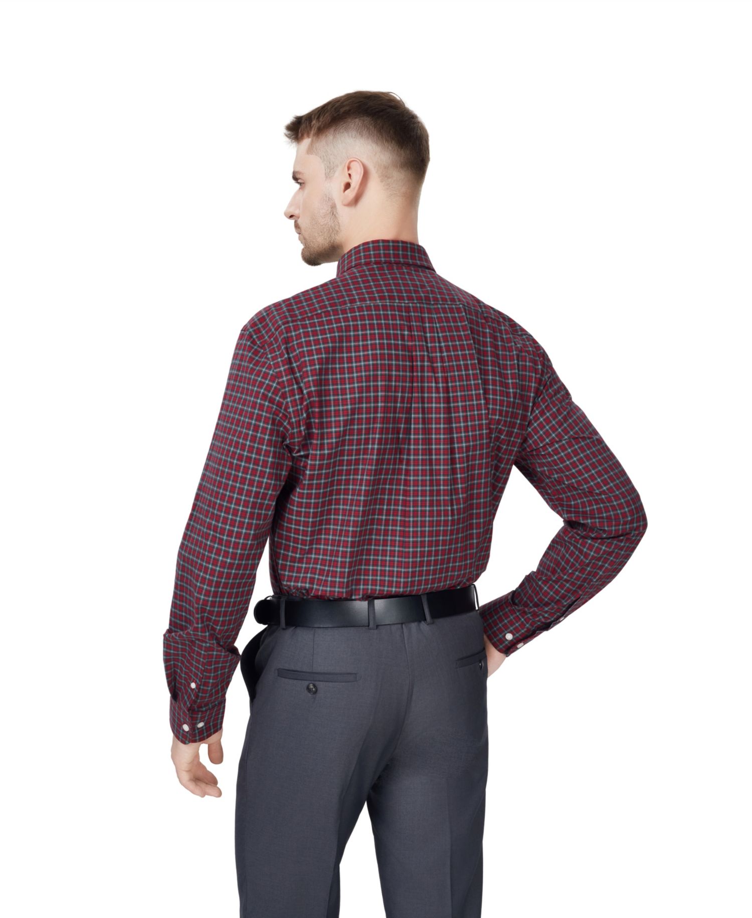 Men's Regular-Fit Plaid Dress Shirt