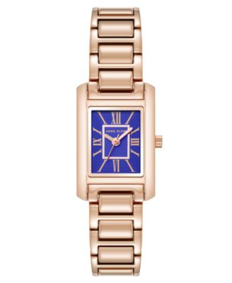 Women's Quartz Rectangle Rose Gold-Tone Alloy Metal Bracelet Watch 26mm x 20mm