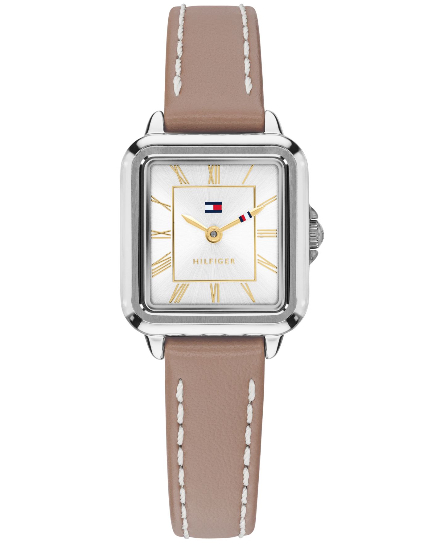 Женские часы Tommy Hilfiger Quartz Gray Leather Strap Watch 24mm x 22.5mm — фото 1