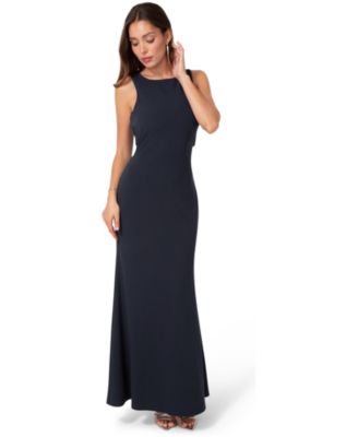 Women's Twist Back Boatneck Gown