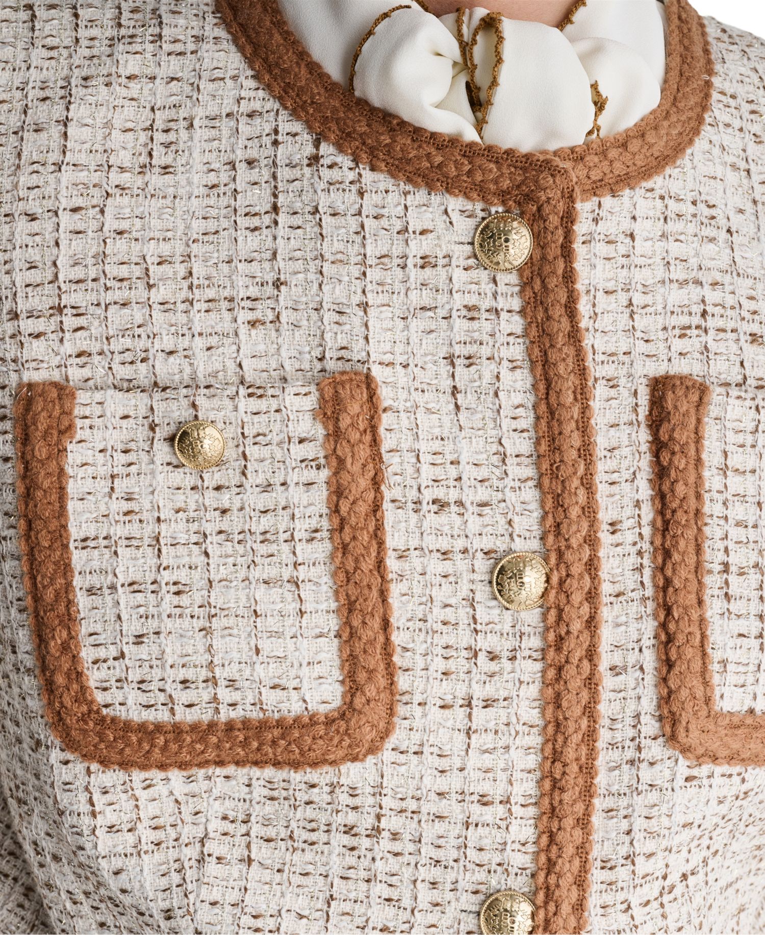 Women's Tweed Sleeveless Button-Front Vest