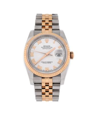 Oyster Perpetual Datejust Automatic Watch in Stainless Steel and Rose Gold 36mm