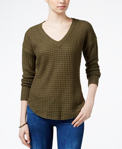 Ultra Flirt Juniors' Marled High-Low Sweater