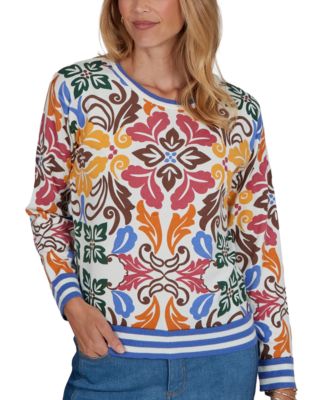 Petite Floral Lightweight Sweater