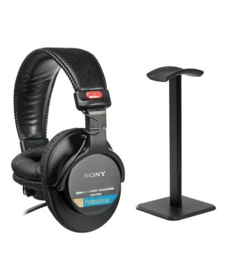 MDR-7506 Professional Foldable Closed-Back Over-Ear Headphones with Stand