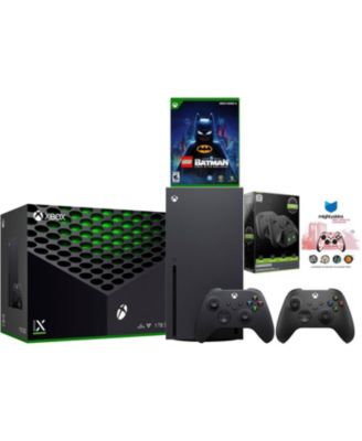 Xbox Series X 1TB Disc Console with Extra Controller, Charge Dock and MightySkins Code Bundle - + USB C Cable
