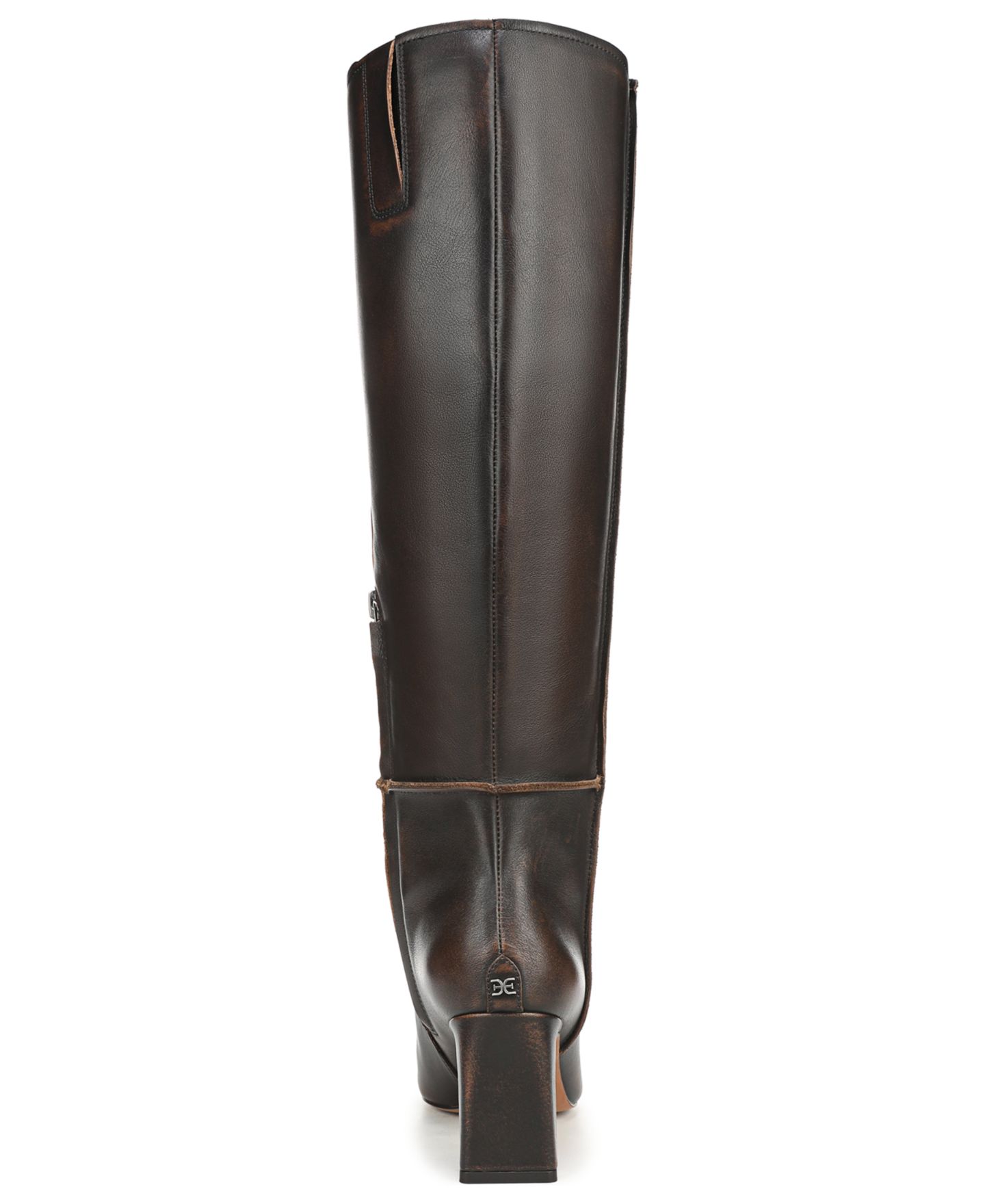 Женские ботинки Sam Edelman Sylvia Moto Zip Tall Boots, Regular & Wide Calf, цвет: Потёртый коричневый кожаный — фото 3