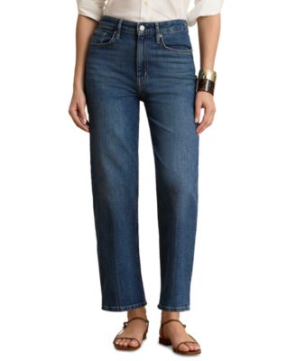 Petite High-Rise Relaxed-Fit Straight-Leg Jeans