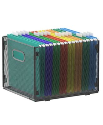 Mesh Hanging File Organizer Collapsible Letter Size Storage Box