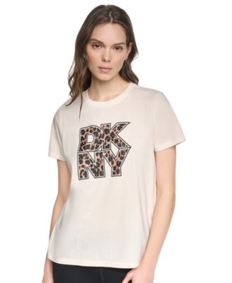 Women's Animal Print Logo Relaxed Fit Short-Sleeve Tee
