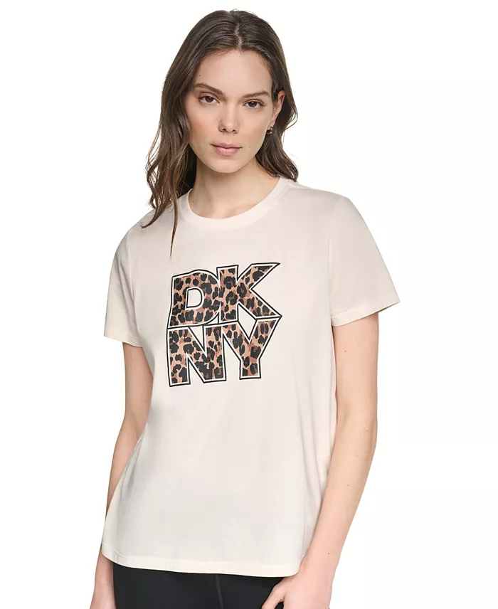 Women's Animal Print Logo Relaxed Fit Short-Sleeve Tee