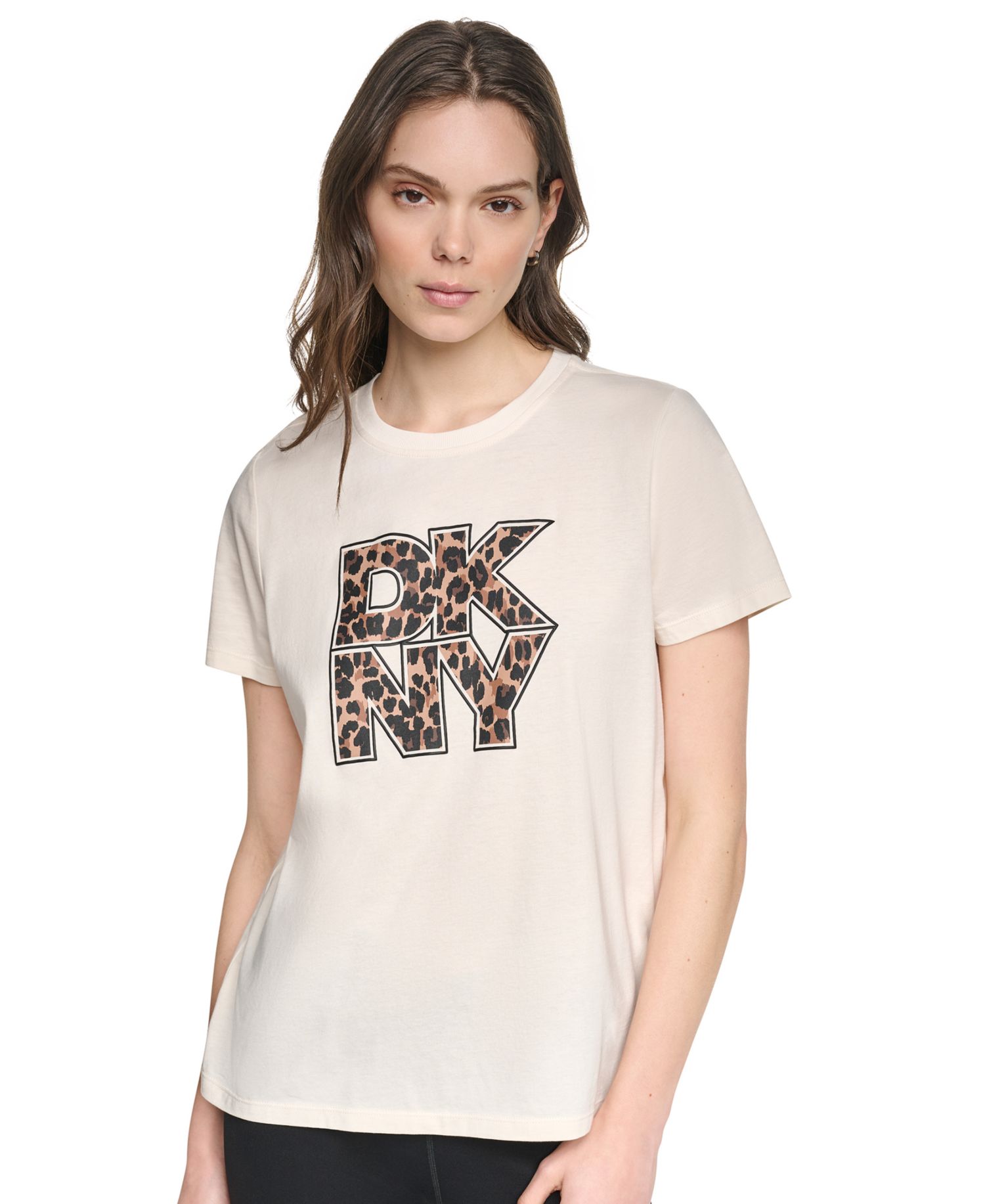 Women's Animal Print Logo Relaxed Fit Short-Sleeve Tee