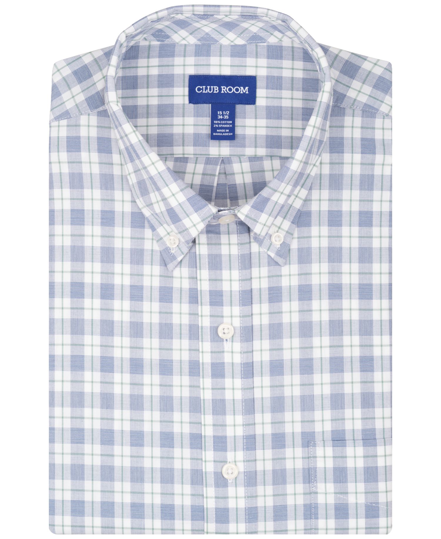 Men's Regular-Fit Plaid Pattern Dress Shirt