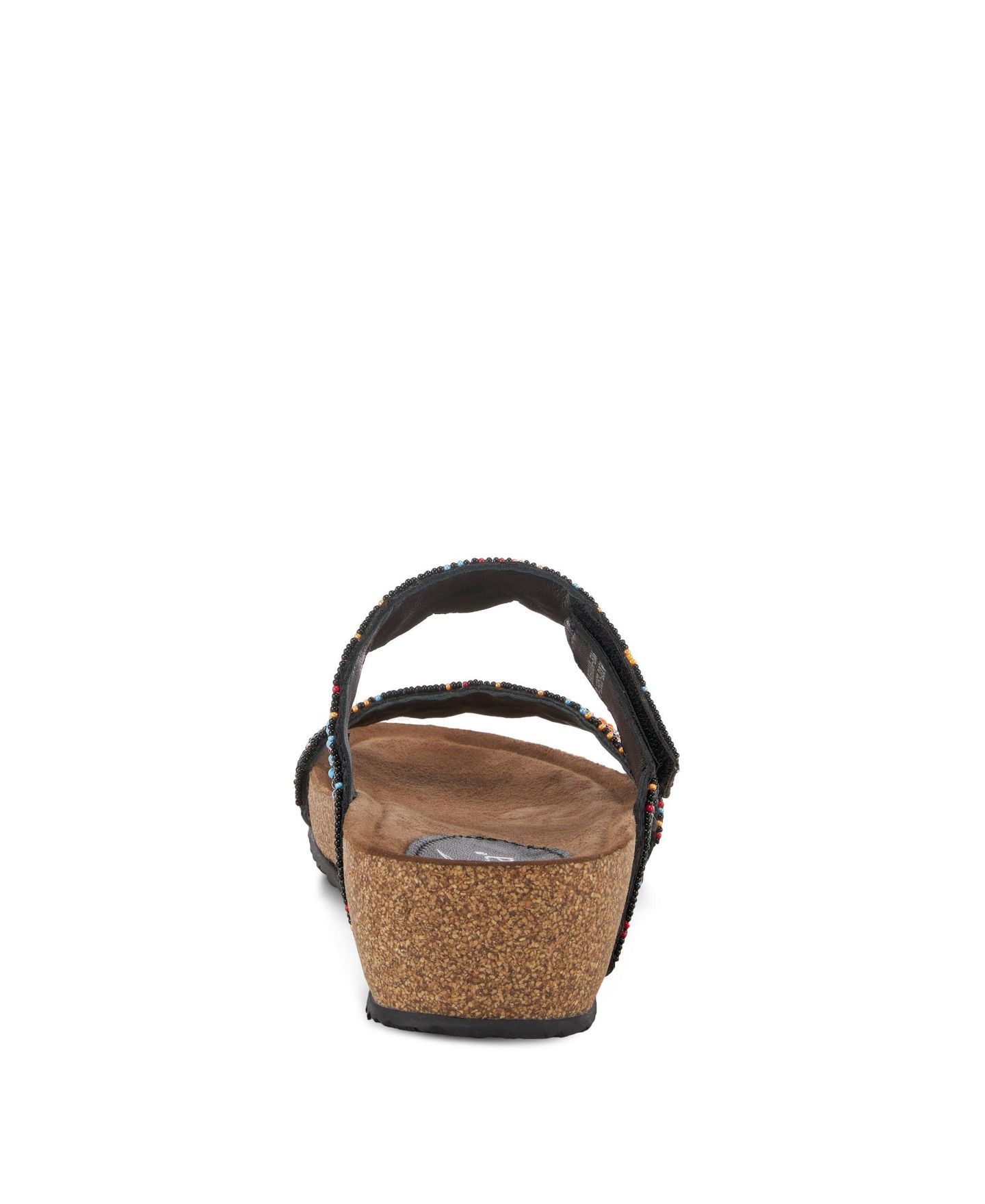 Женские сандалии Azura Bahama Slide Wedge with Natural Cork Sole, цвет: Чёрный разноцветный — фото 4