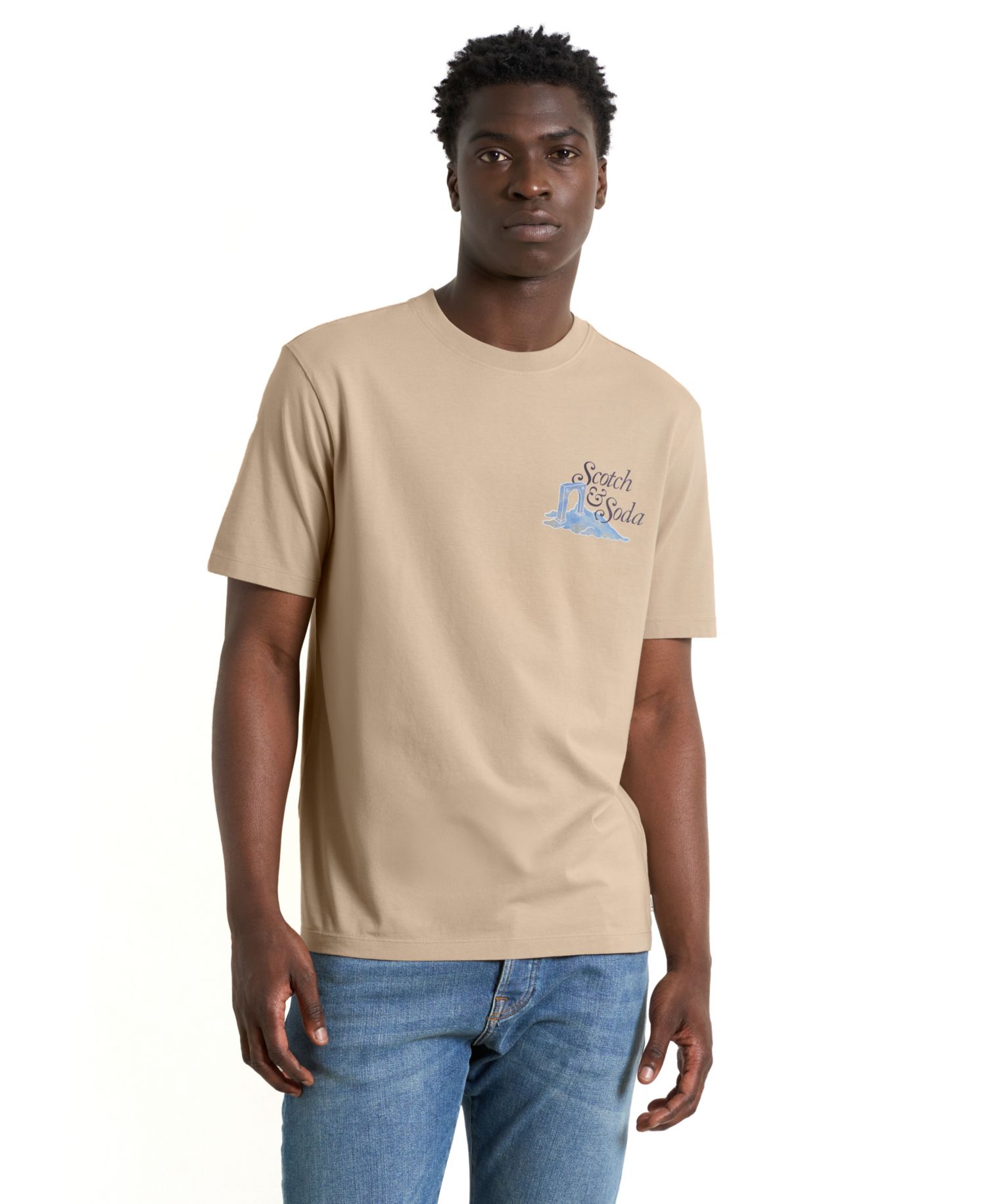 Men's Cloud Artwork Crewneck T-Shirt