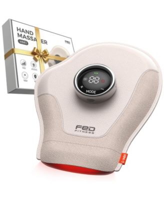 Red Light Hand Massager, Air Compression for Palm Wrist Fingers, 9 Levels, Rechargeable for Pain Relief
