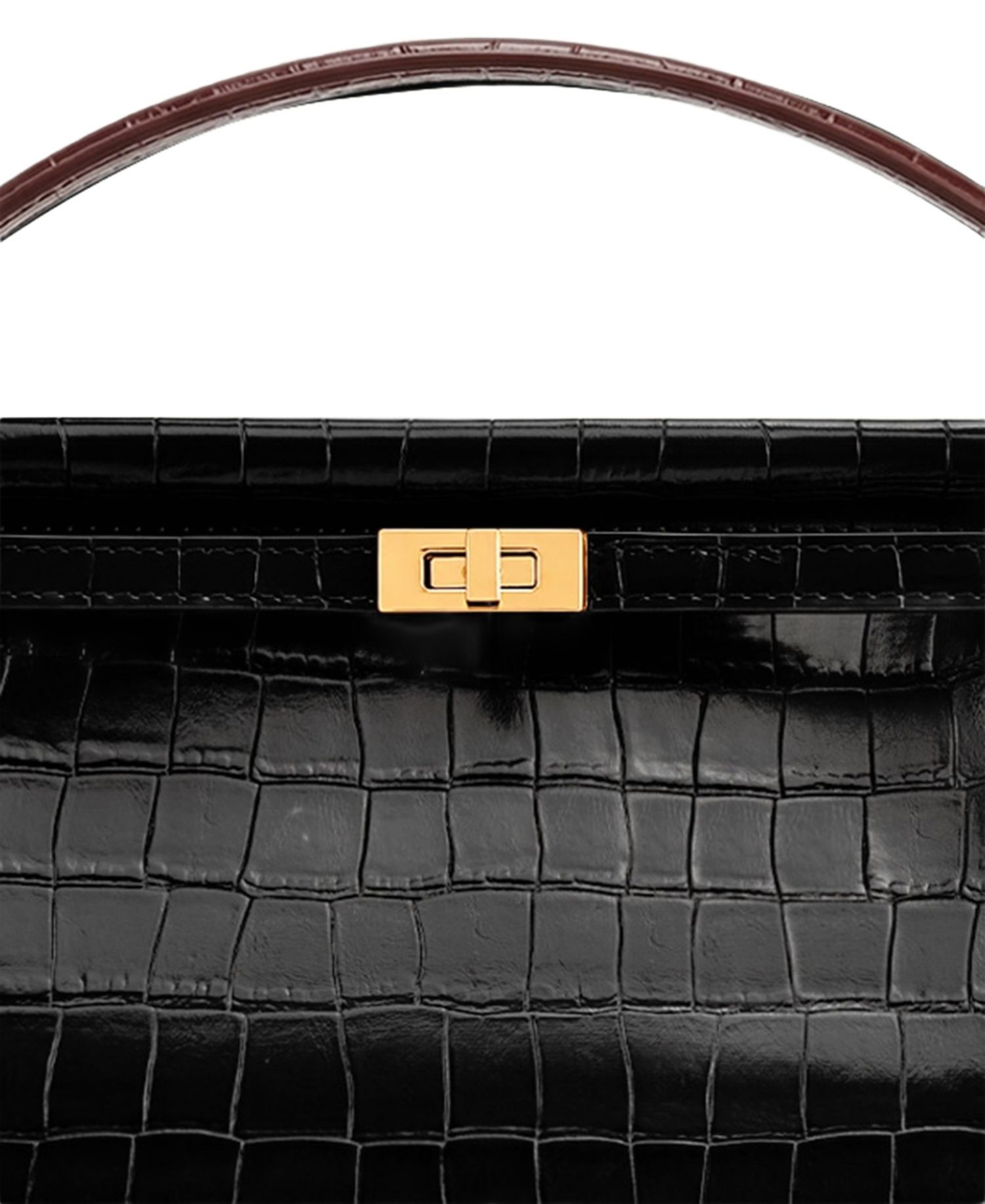 Carmen Embossed Pattern Small Top Handle Satchel Handbag