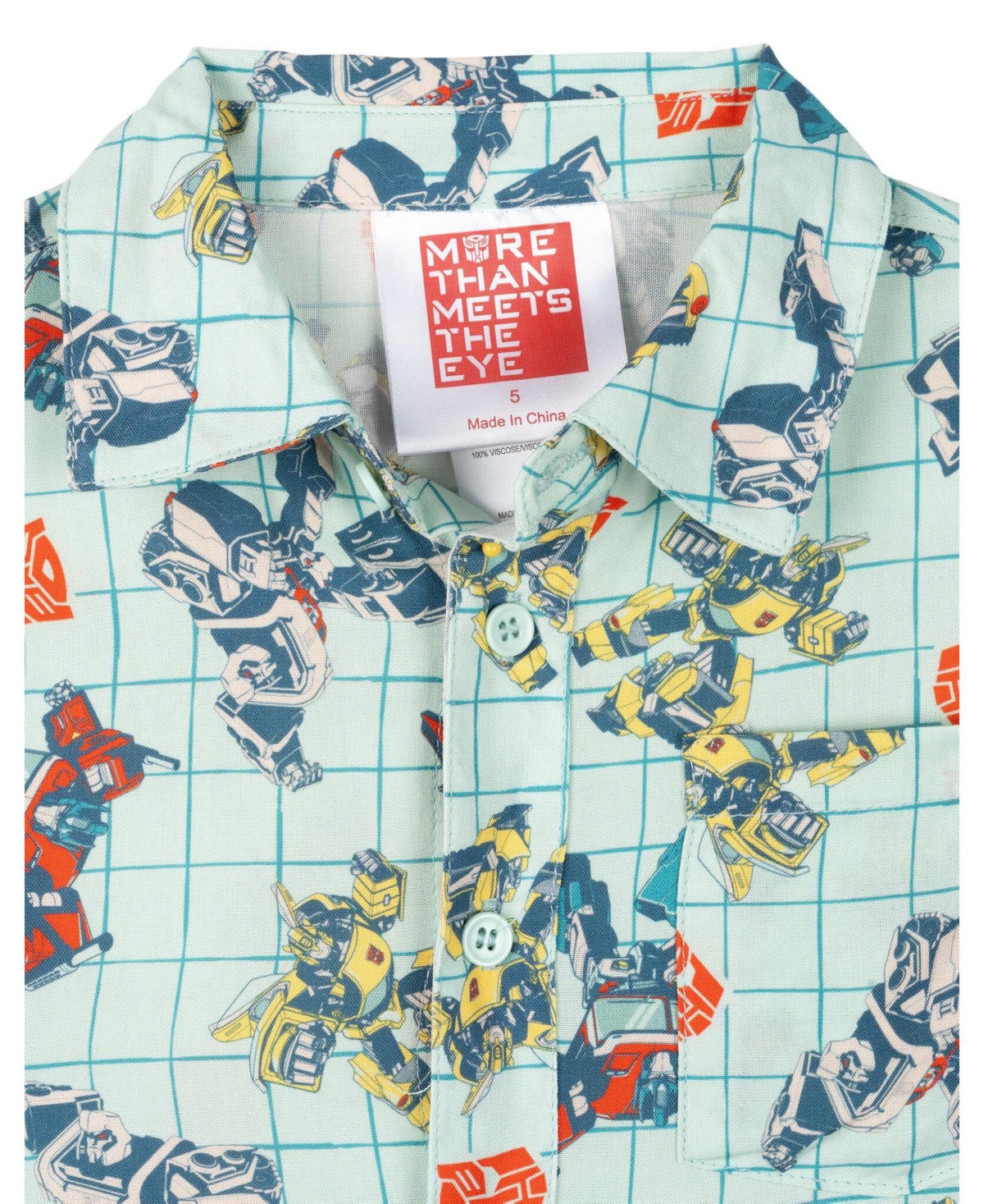 Transformers Boy's (5 - 16) Short Sleeve Button-Down Shirt