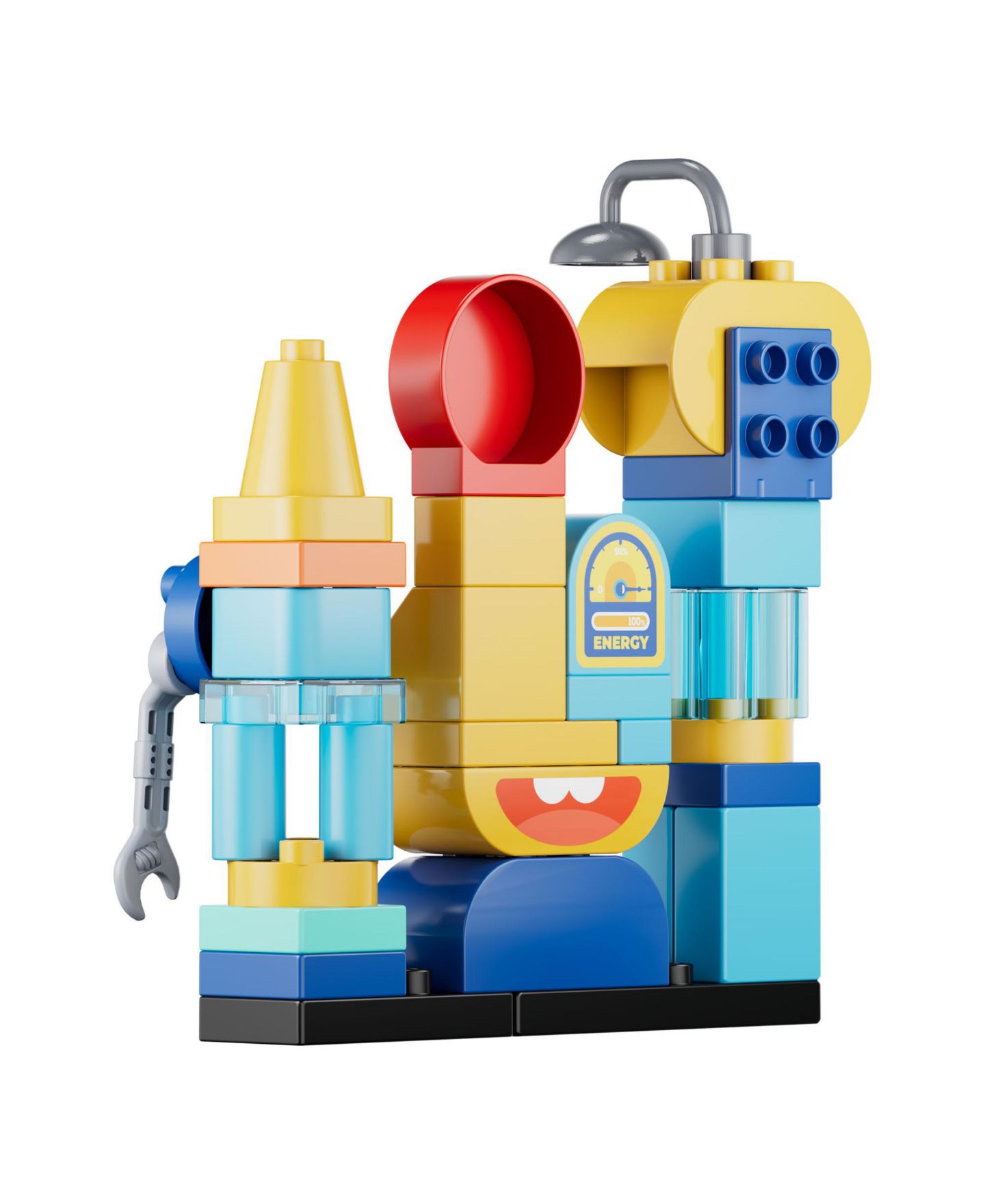 Детский конструктор Contixo TF1 2-in-1 Transforming Robot Building Set, 93-Piece Vehicle Construction Toy with City Scene Playset for Kids Ages 3+, цвет: Разноцветный — фото 6