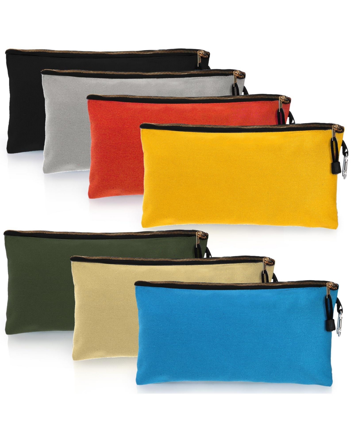 Xdovet Canvas Tool Pouch Zipper Utility Bag Carabiner