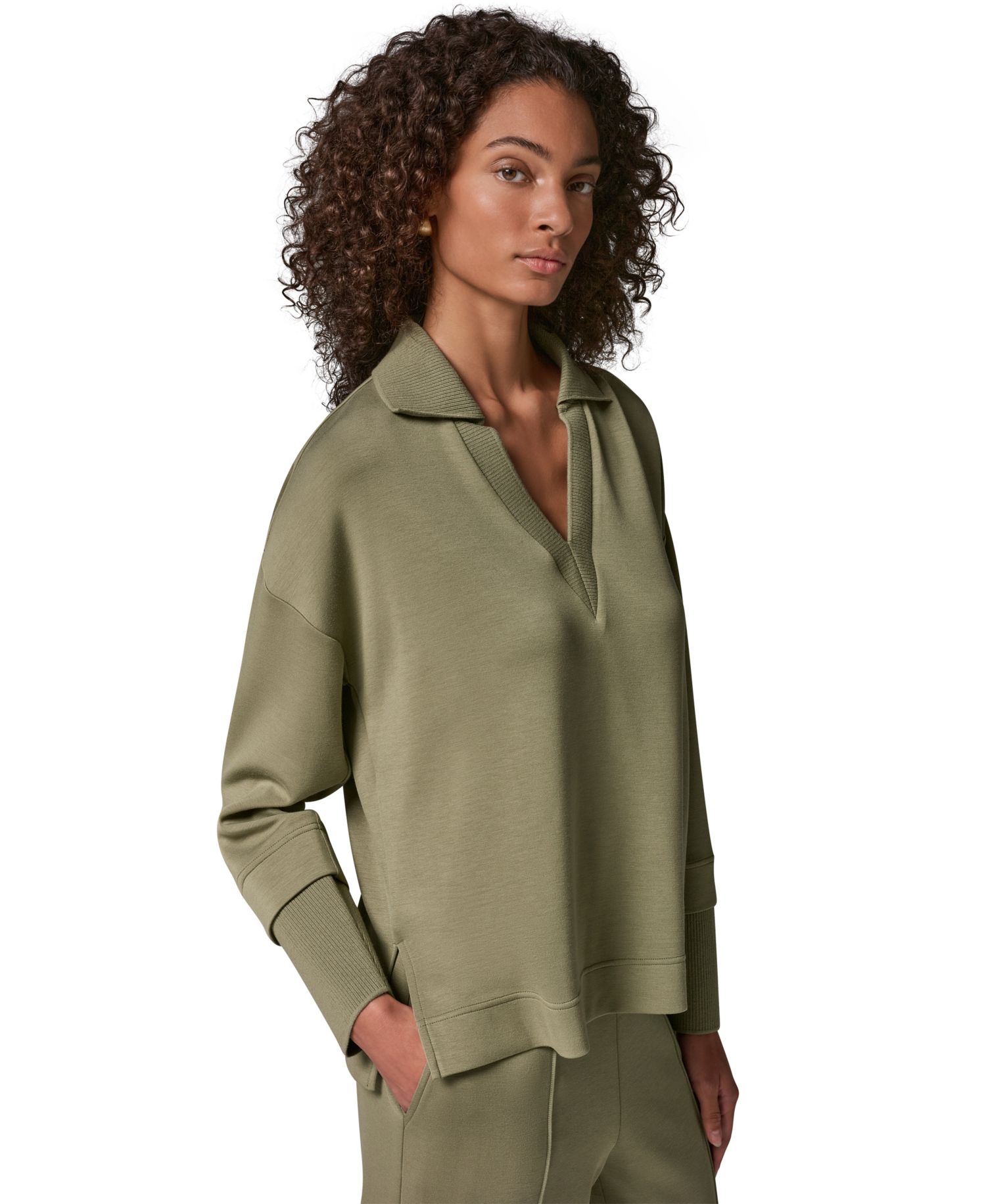Women's Jet Setter Long-Sleeve V-Neck Tunic Top