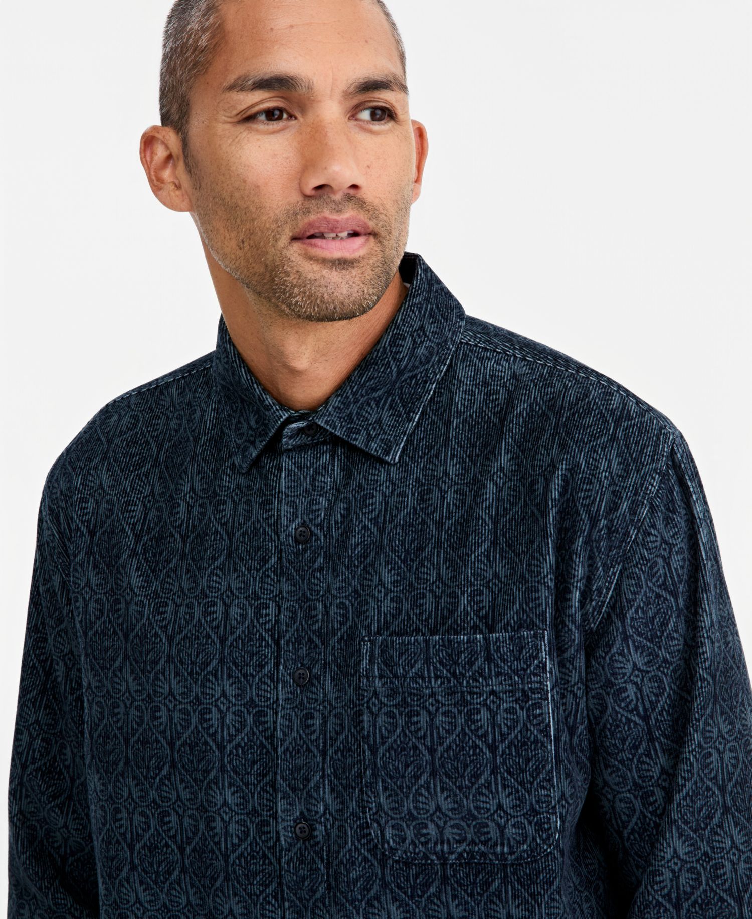 Men's Corduroy Geo Floral Shirt
