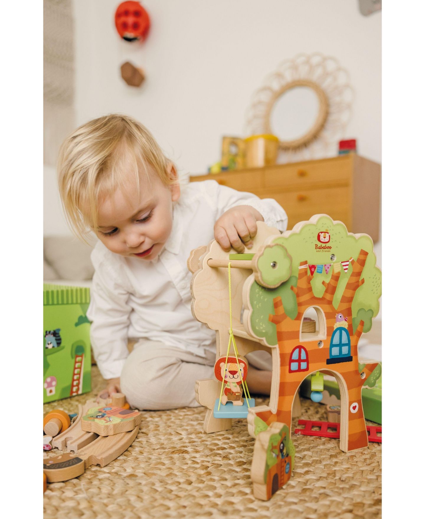 Детский игровой набор Bababoo and friends Tree House Montessori-Inspired 45-Piece Playset, Ages 2+ — фото 6