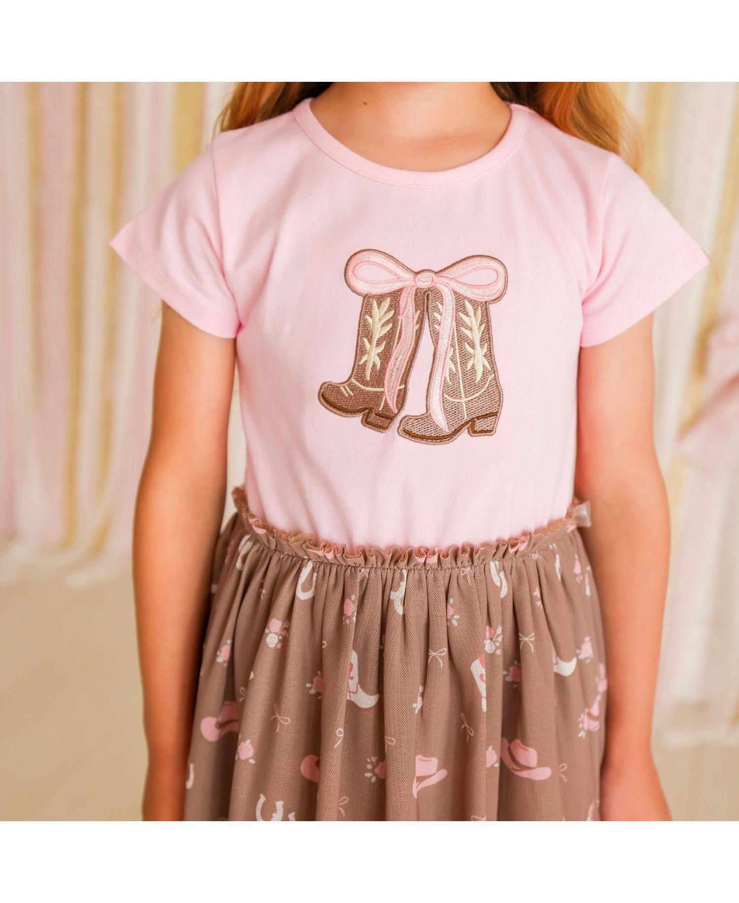 Baby Girls (12M-24M) Howdy Darling Western Short Sleeve Tutu Dress