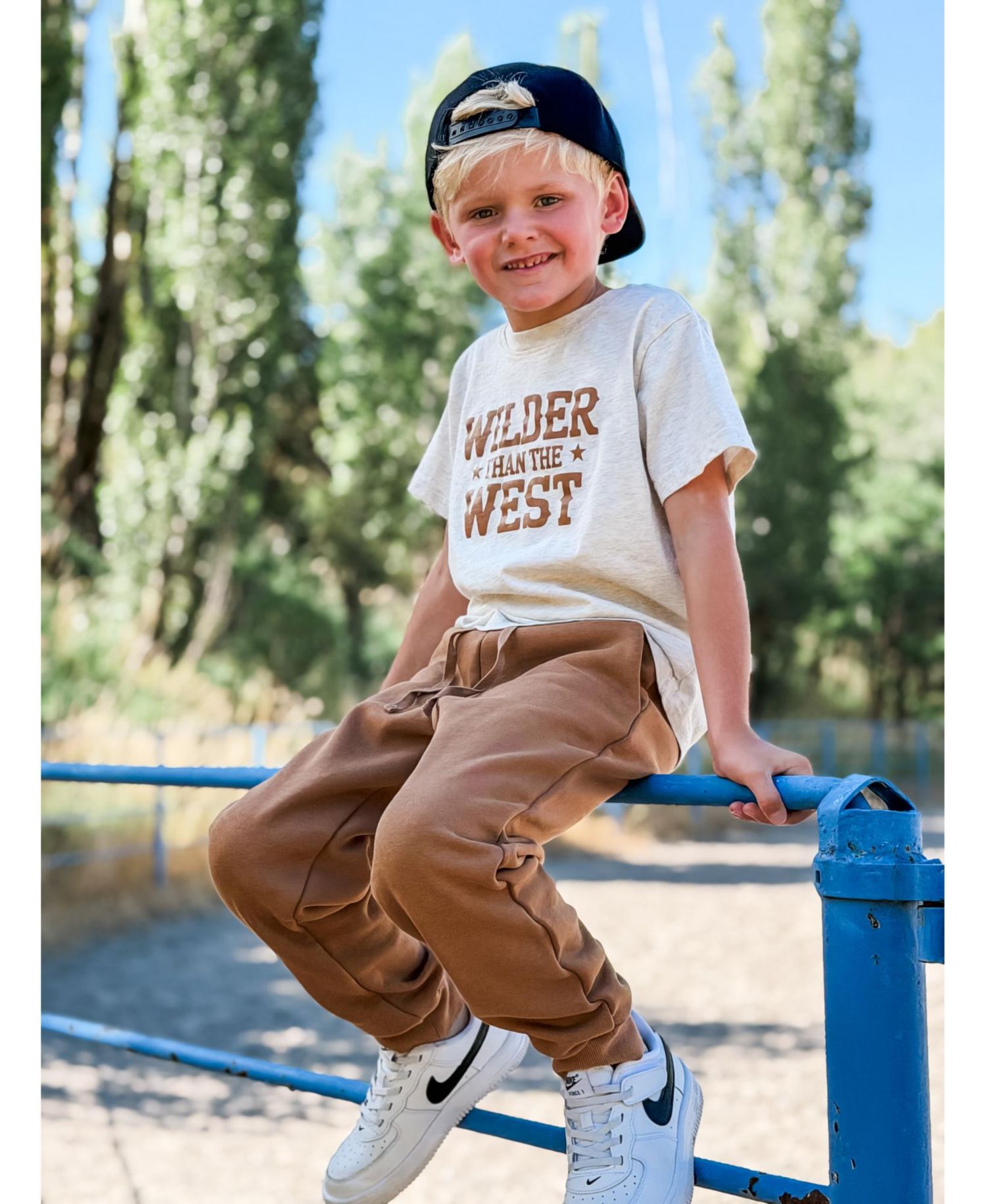 Big Boys 10 -12 Wilder Than The West Western Short Sleeve T-Shirt
