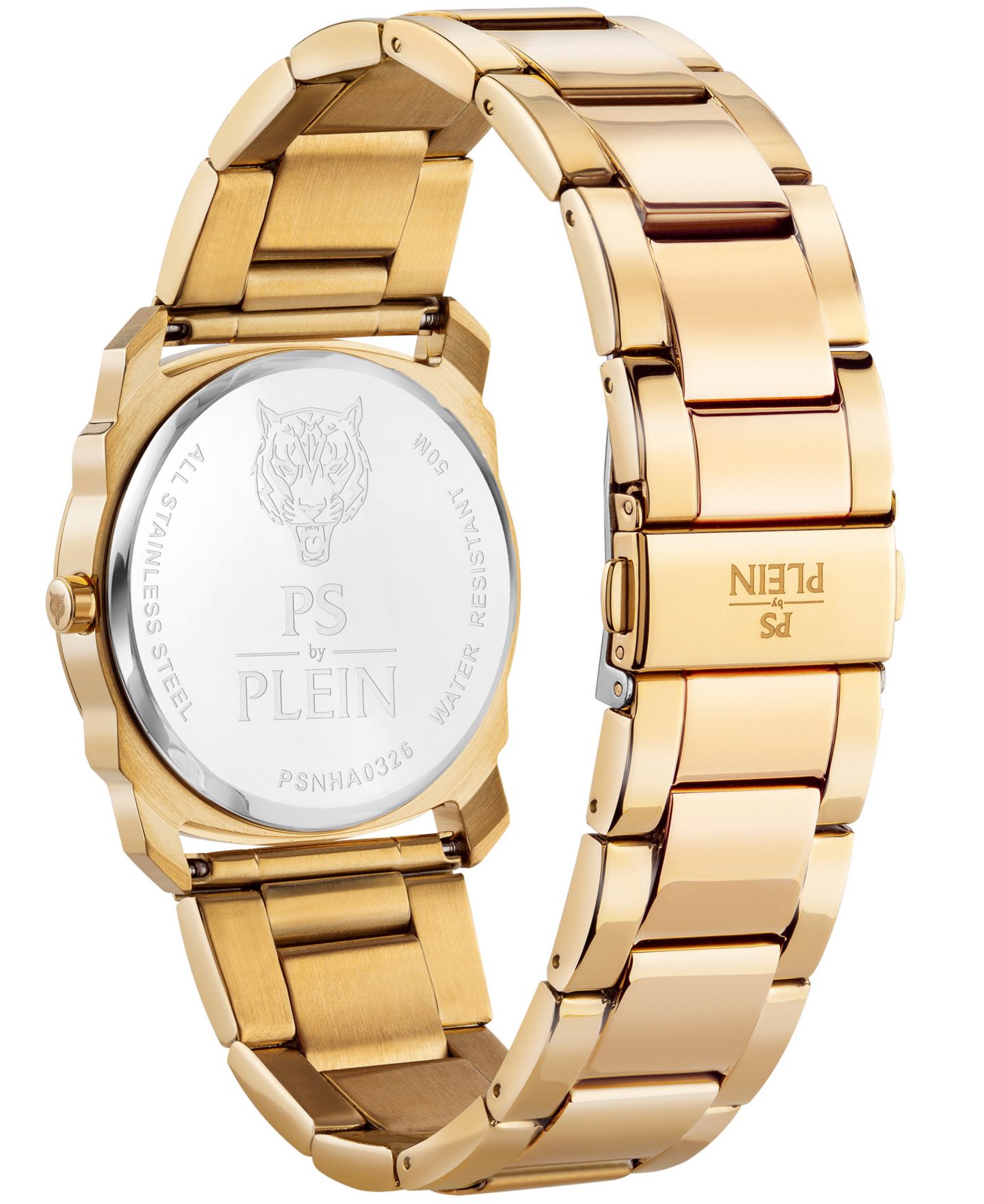 Мужские часы Plein Sport Dynamite Quartz Round IP Yellow Gold Case 40mm — фото 2