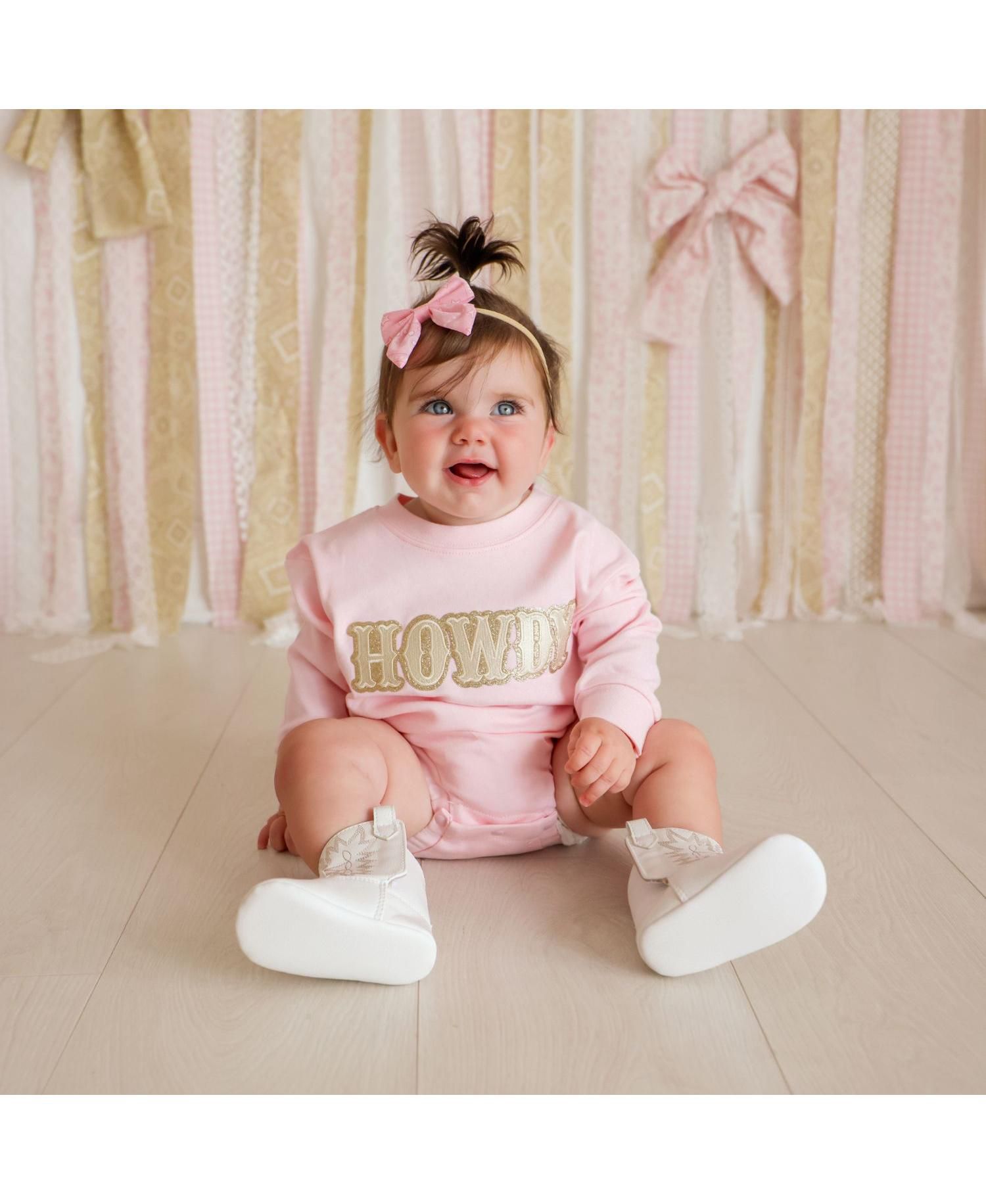 Baby Girls (0M - 18M) Howdy Patch Western Long Sleeve Romper