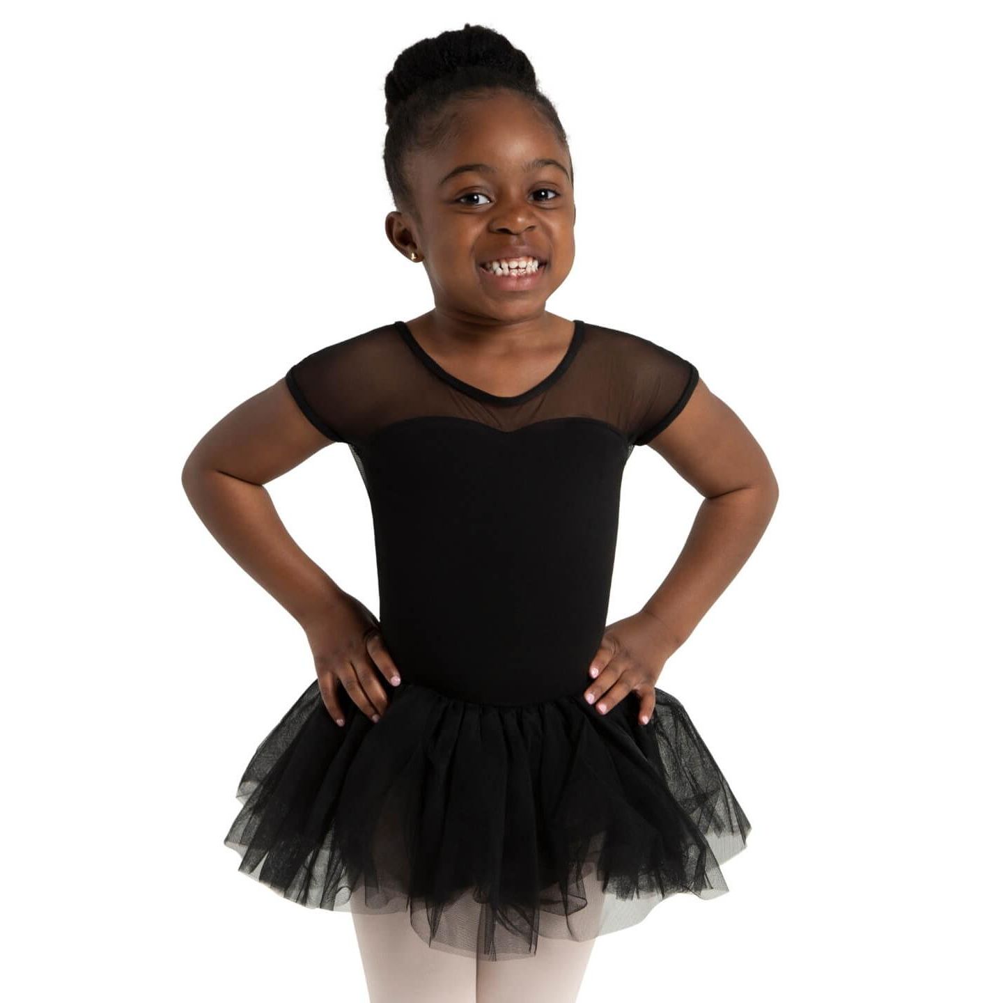 Детское платье Capezio Keyhole Back Tutu Dress - Girls, цвет: Чёрный — фото 1