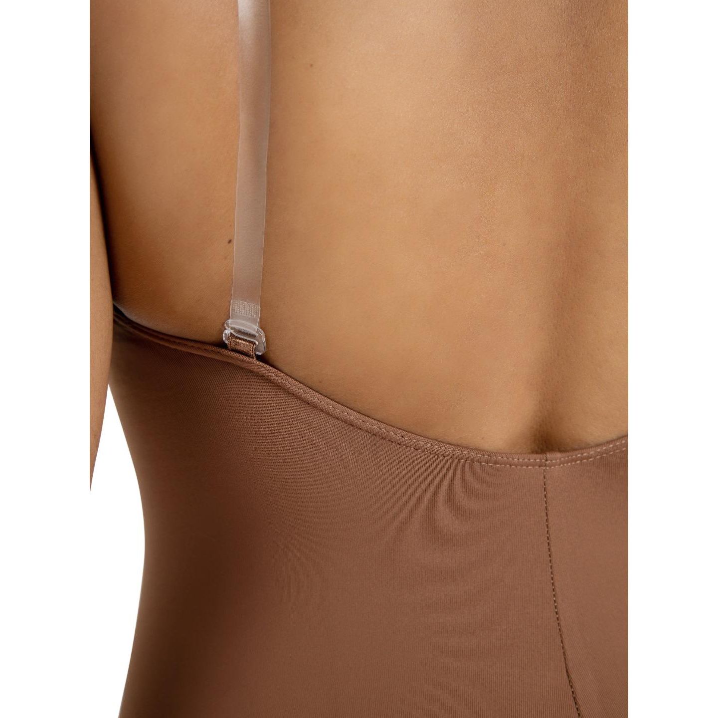 Capezio Women's Camisole Leotard w/ Clear Transition Straps, цвет: Коричневый — фото 5