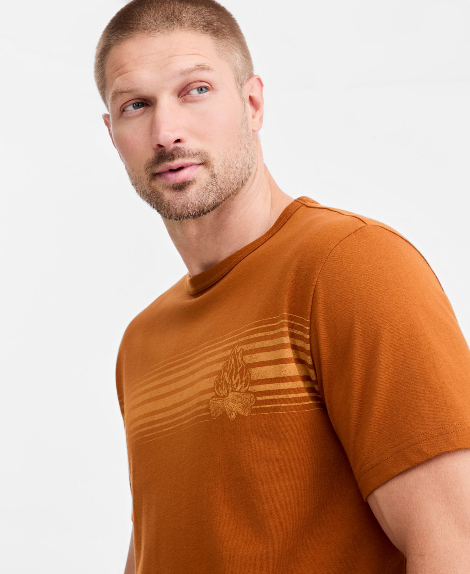 Men's Ben Bonfire Stripe Graphic T-Shirt