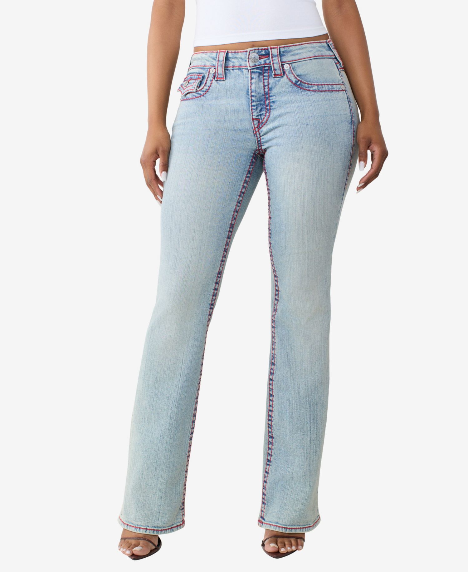 Women's Becca Low-Rise Light-Wash Bootcut Jeans