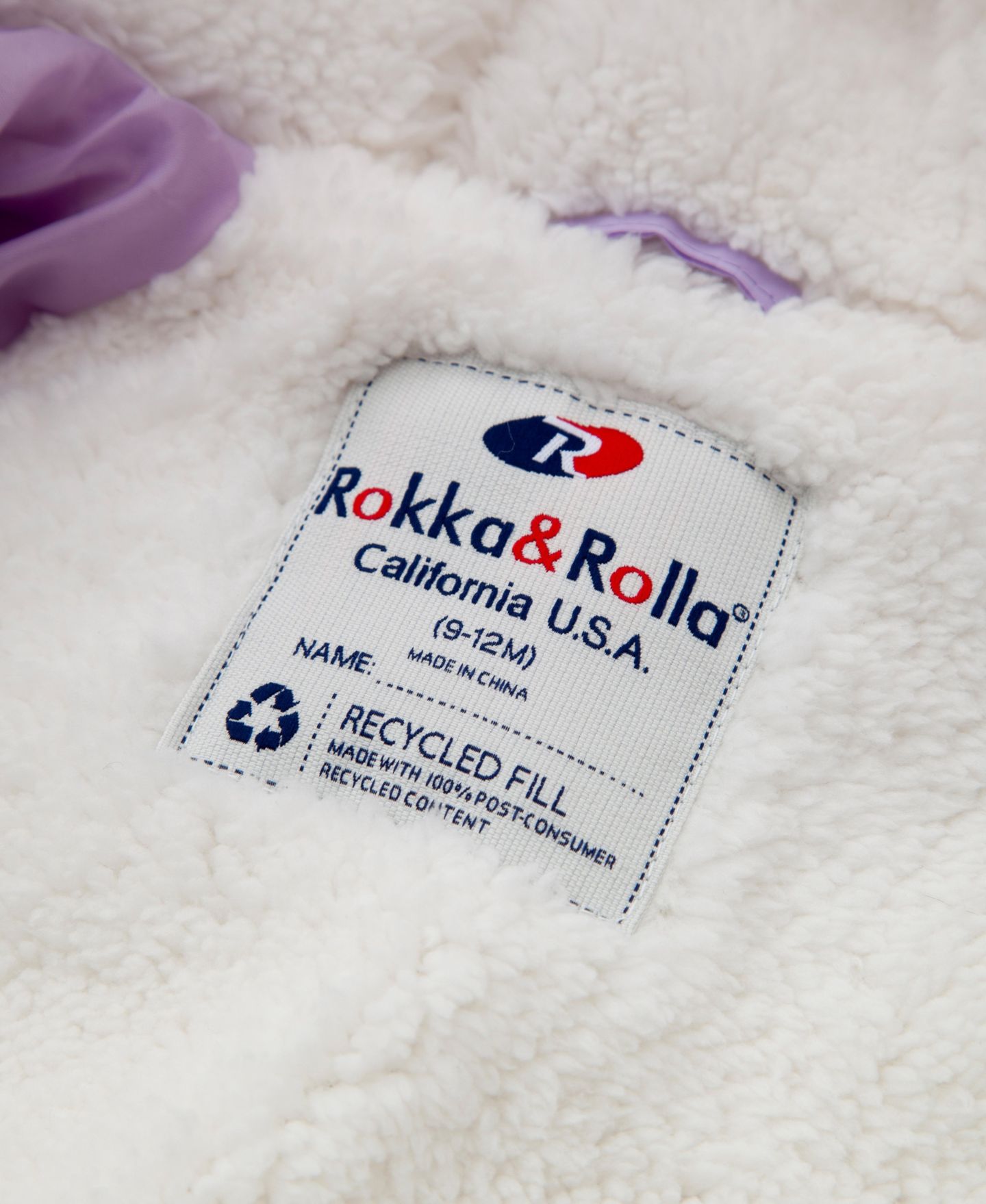 Куртка Rokka&Rolla Borg-Lined Bear Ears Puffer Jacket для девочек-малышей, цвет: Сиреневый — фото 9
