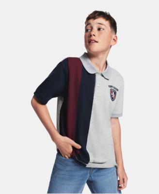 Boys' 8-20 Color-Block Stripe Polo Shirt