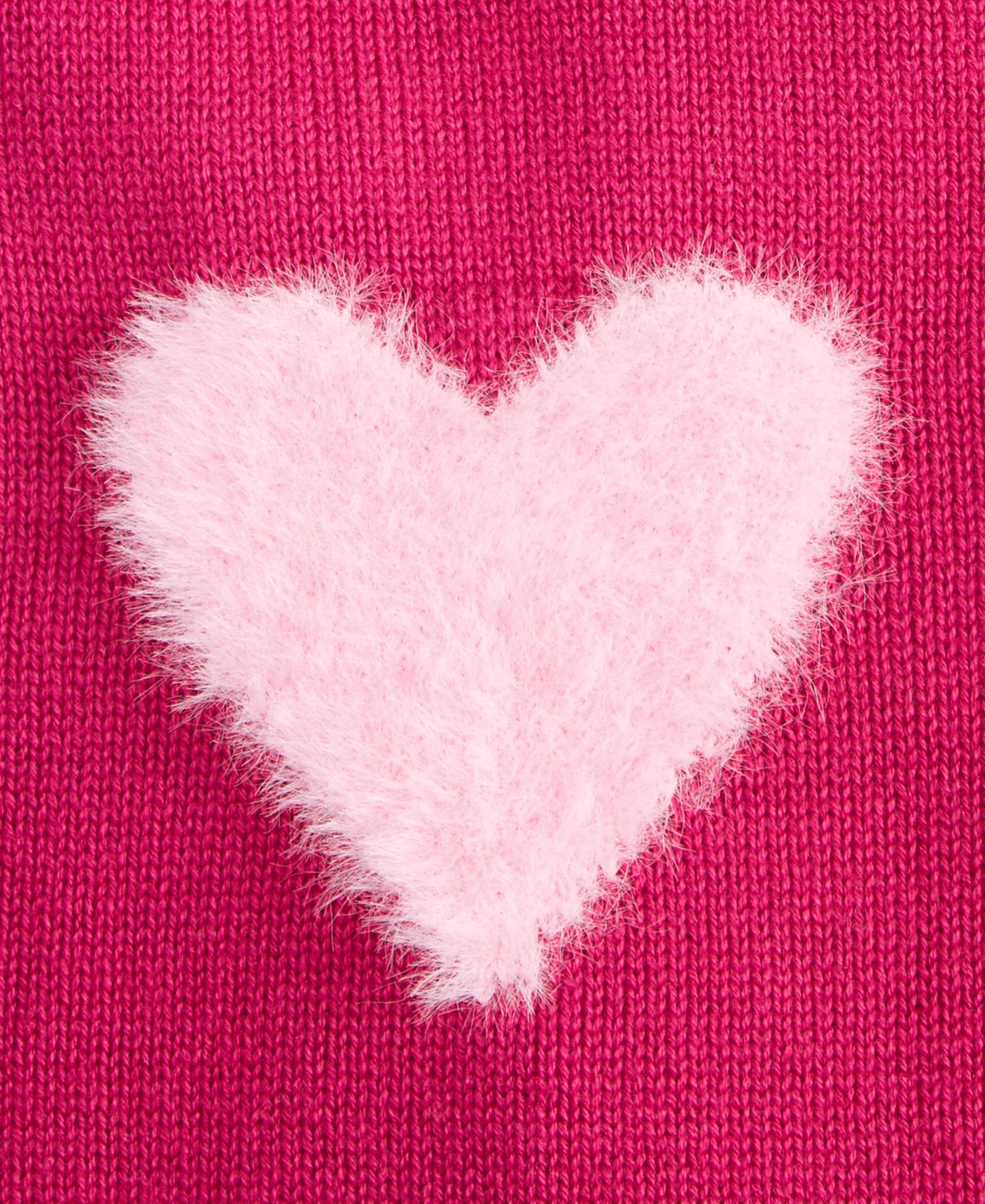 Girls' 5-20 Textured Heart Long-Sleeve Cardigan