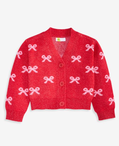 Кардиган Epic Threads Bows Cardigan для девочек-малышей, цвет: Вишнёвый
