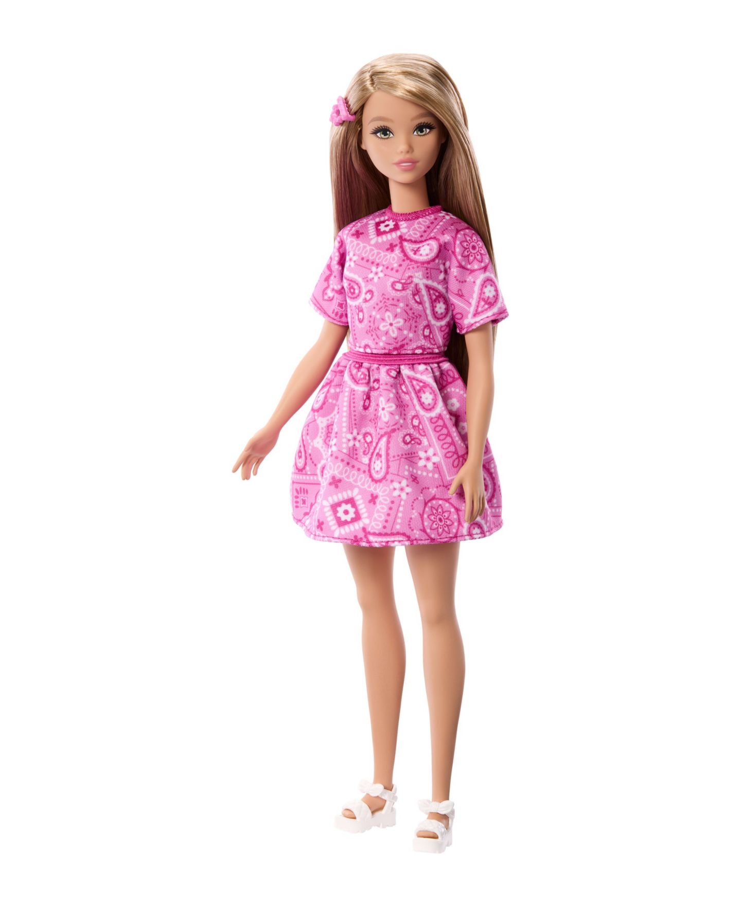 Кукла Barbie Fashionistas #249 12.75 дюйма в платье с бандановым принтом — фото 1