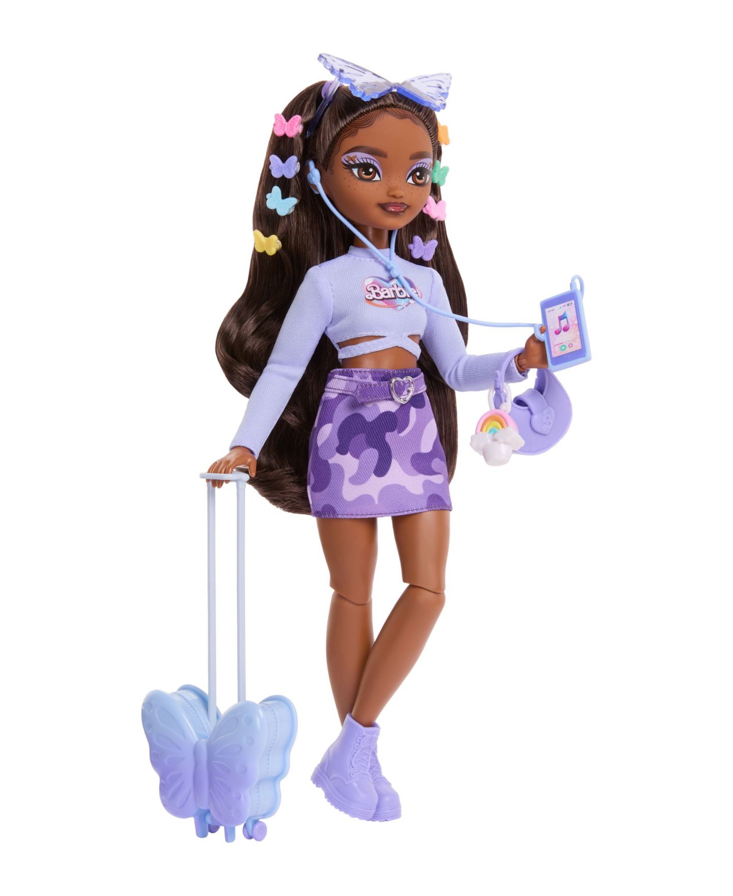 Кукла Barbie Dream Besties Weekend Getaway Brooklyn 12.75 дюйма с дорожными аксессуарами — фото 3