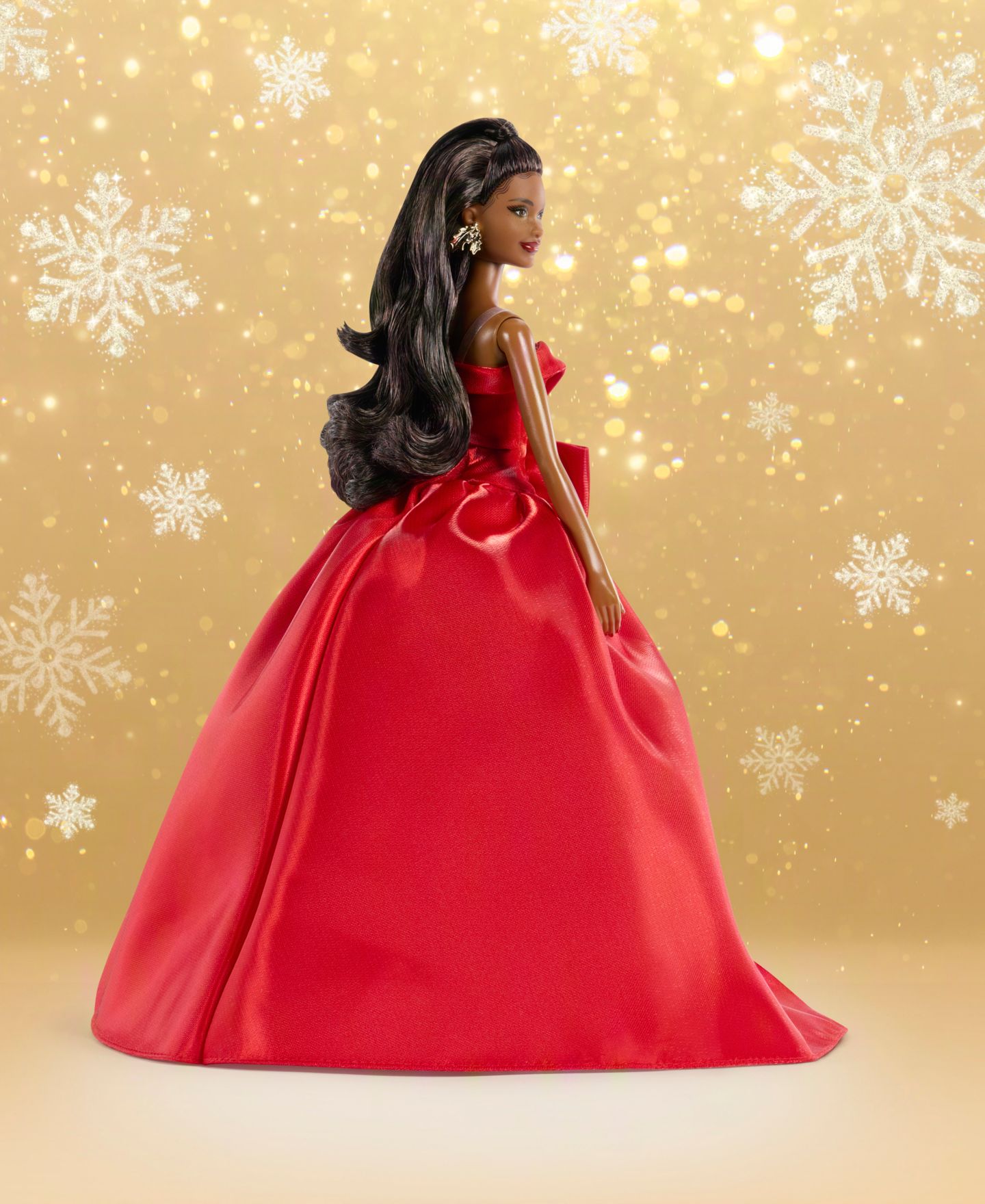 Детская кукла Barbie 2026 Holiday 13" Collectible Dark Brown Hair Fashion Doll — фото 4