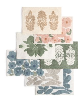 Floral Cotton Bath Mats