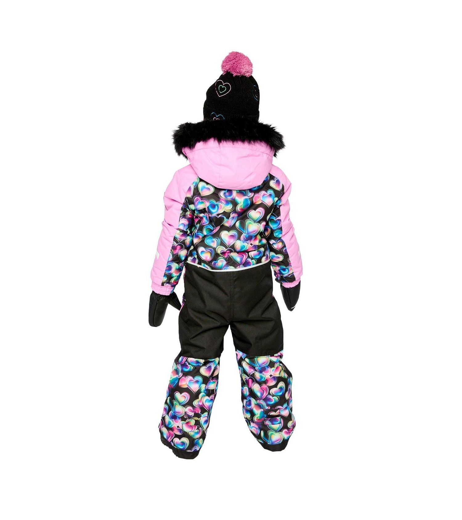 Little and Big Girl ( 6 to 14 )One Piece Play Snowsuit Heart Print