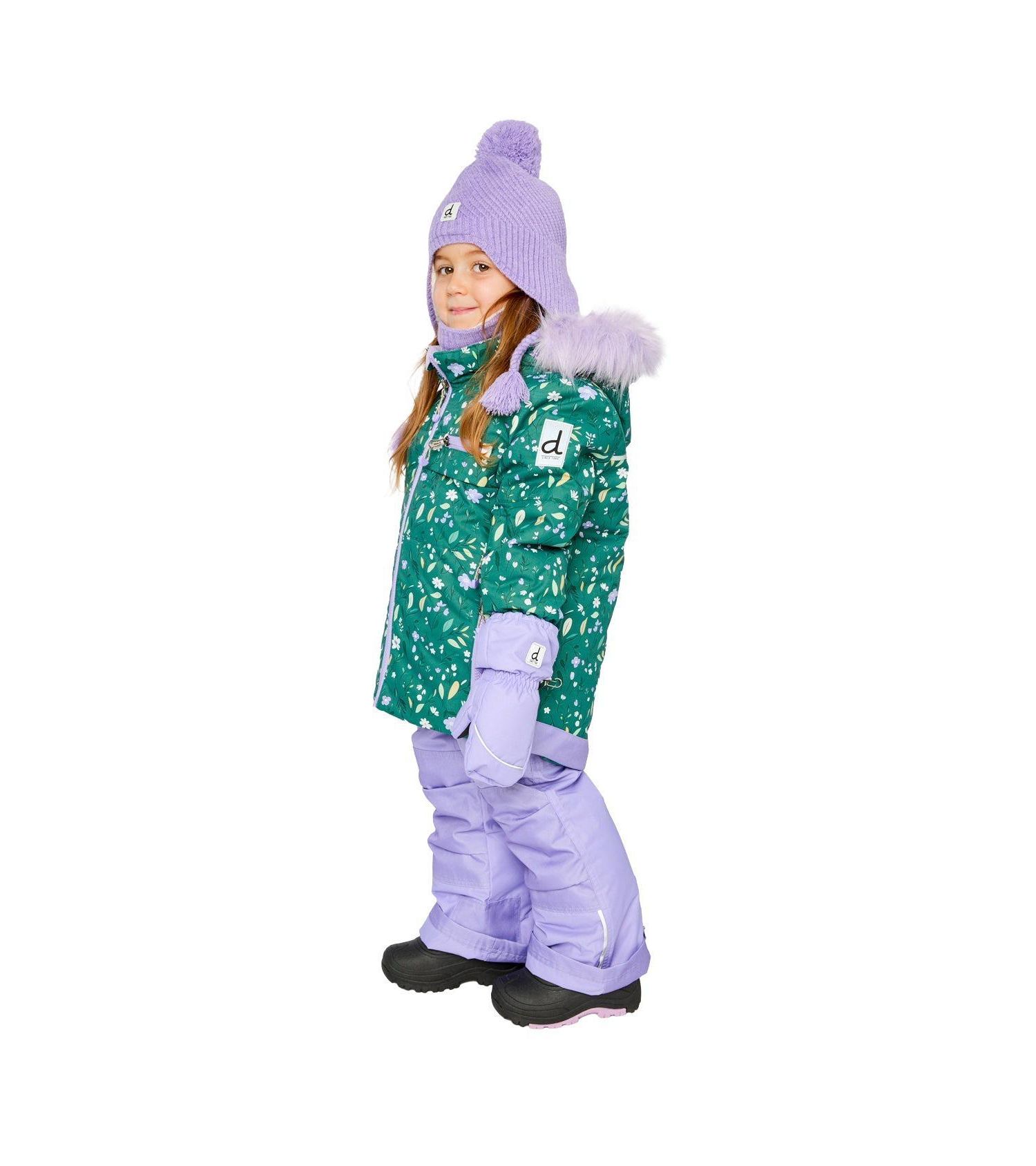 Little and Big Girl 6-16 Two Piece Play Snowsuit Mini Flower Print