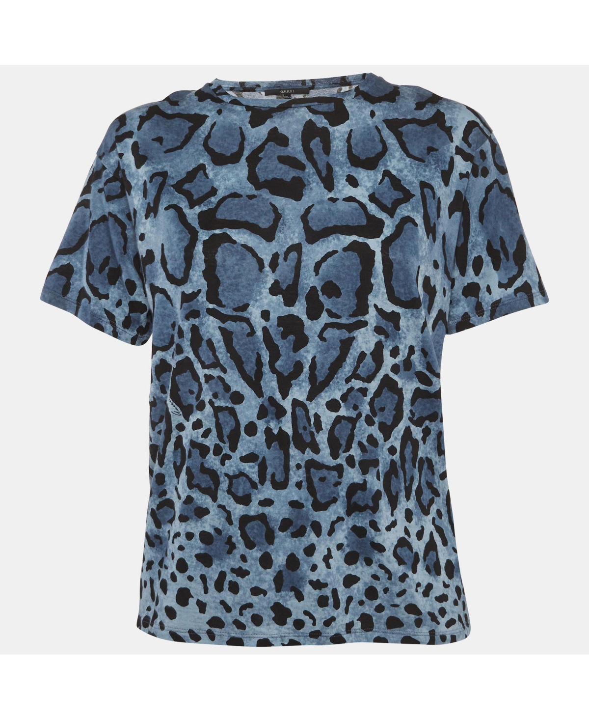 Pre-Owned Gucci Women's Leopard-Print Short-Sleeve Crewneck T-Shirt