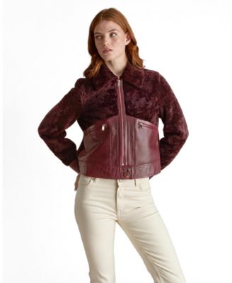 Women's Emery Shearling Leather Cropped Jacket