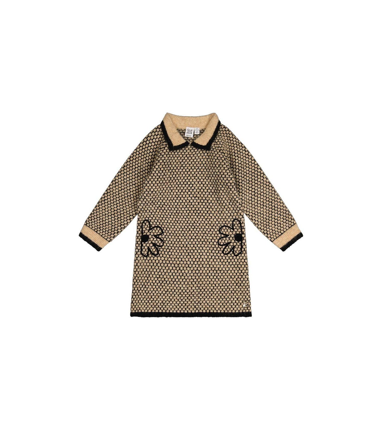 Little and Big Girl 6-14 Knit Dress with Collar